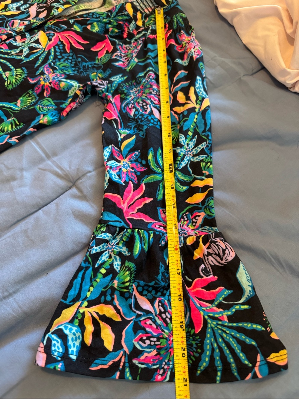 Lilly Pulitzer Black Tropical Floral Jersey Shift Dress Ruffle Cuffs (SZ XXS) - Picture 11 of 16